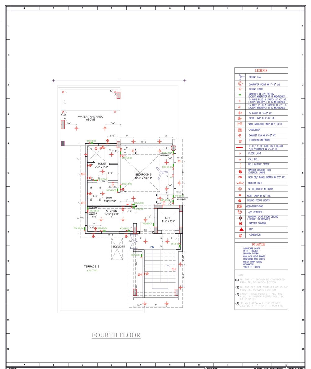 4F Electrical Dimension Layout